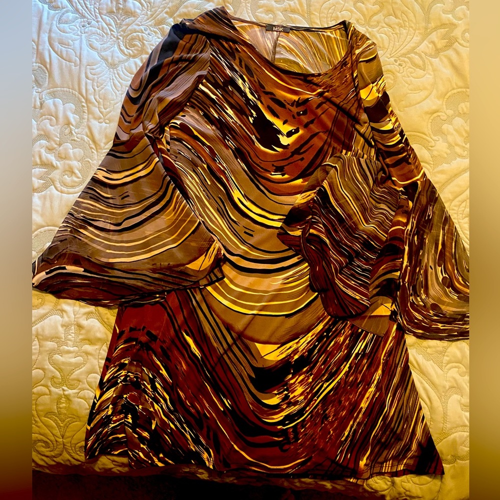 Multicolor Swirl Pattern Blouse